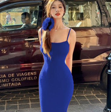 Summer Dresses For Women Sexy Spaghetti Strap Black Long Dress