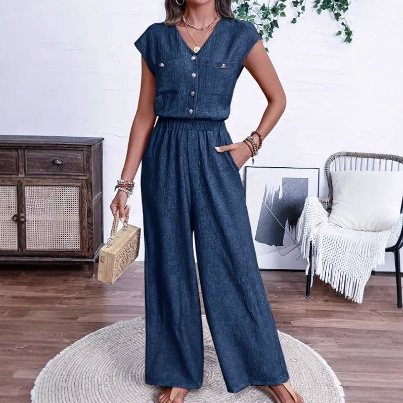 Elegant Waist-Defining Jumpsuit