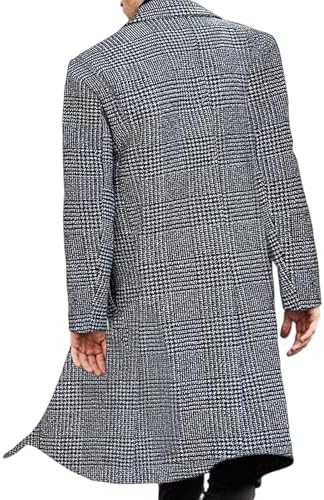 SOMTHRON Men’s Slim Fit Trench Coat – Classic Long Overcoat