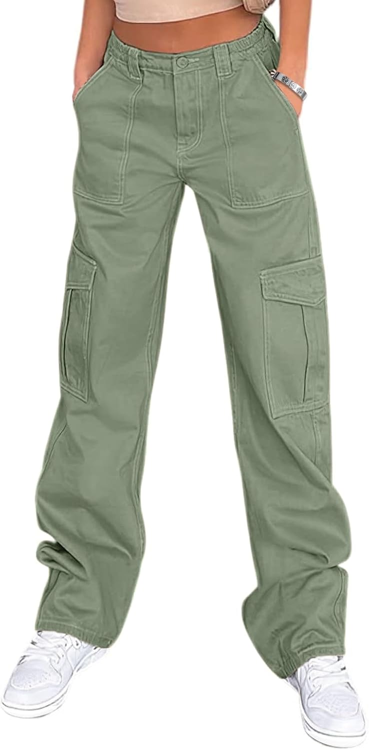 Lepunuo Cargo Pants for Women High Waisted Casual Pants