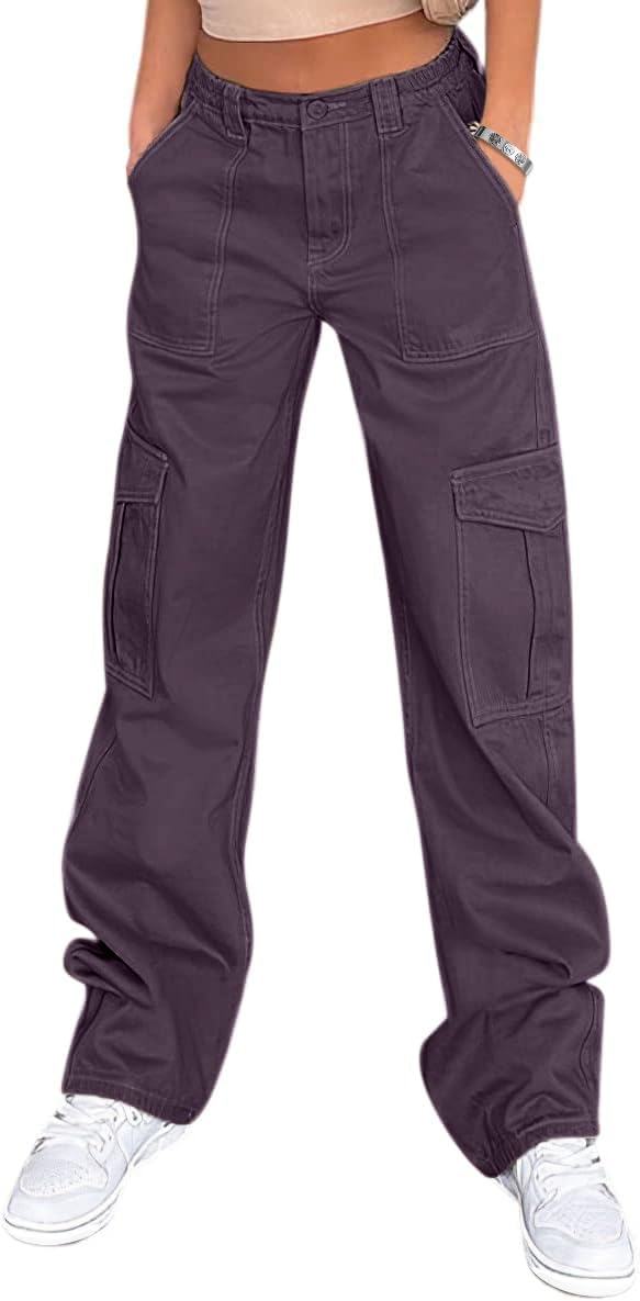 Lepunuo Cargo Pants for Women High Waisted Casual Pants