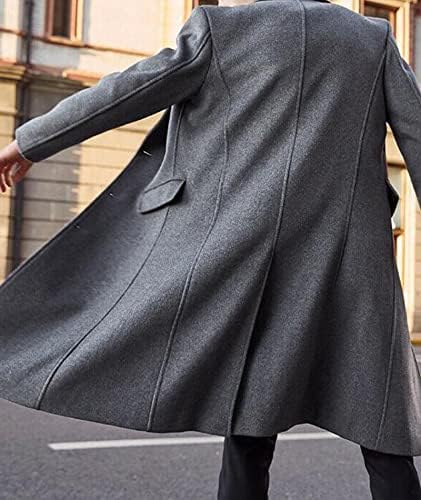 SOMTHRON Men’s Slim Fit Trench Coat – Classic Long Overcoat