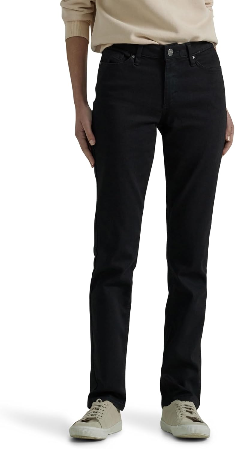 Casual and Lightweight Everyday Wear Women’s Mid Rise Jeans with Straight Leg Cut