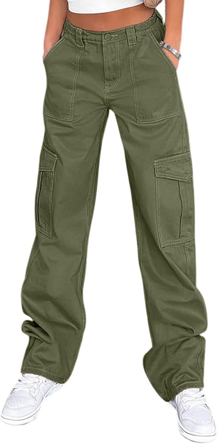 Lepunuo Cargo Pants for Women High Waisted Casual Pants