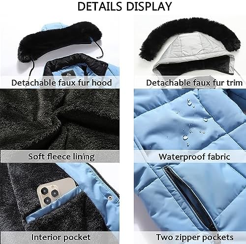 MOERDENG Women’s Winter Puffer Coat – Fleece Lined, Hooded