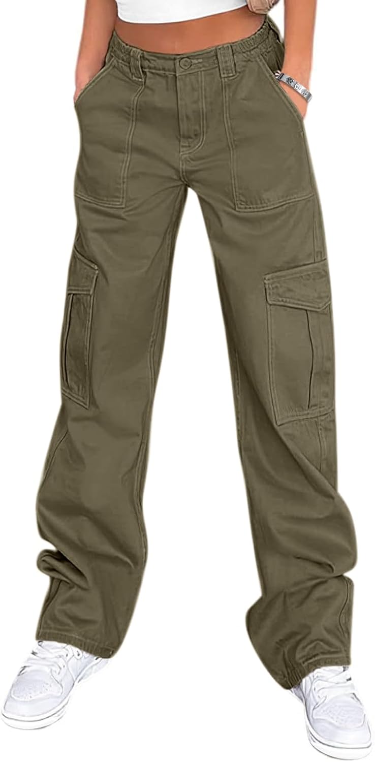 Lepunuo Cargo Pants for Women High Waisted Casual Pants