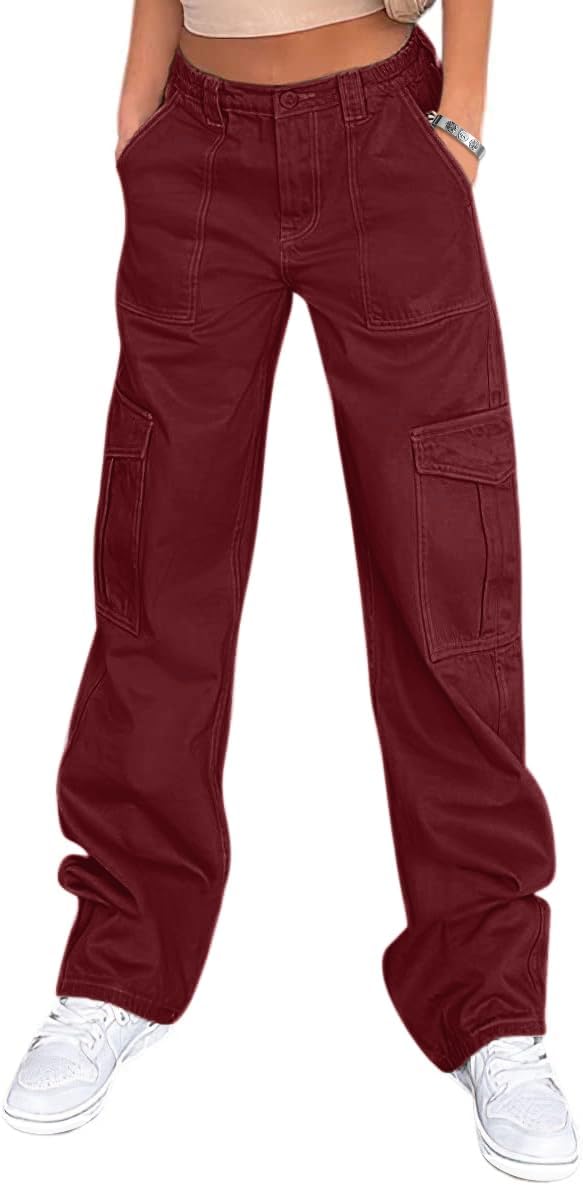 Lepunuo Cargo Pants for Women High Waisted Casual Pants