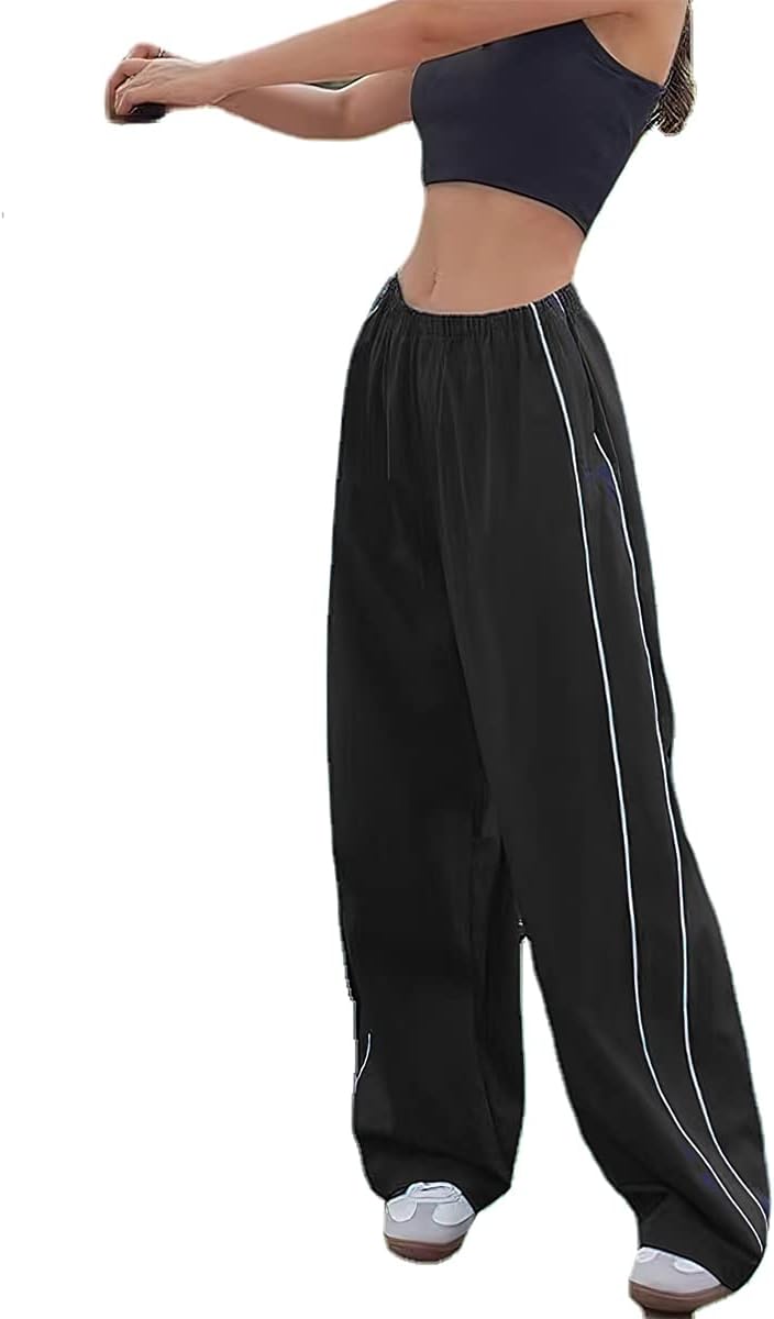 XPONNI Women's Baggy Y2K Parachute Pants