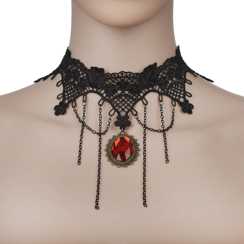 iWenSheng Gothic Lace Choker Necklace
