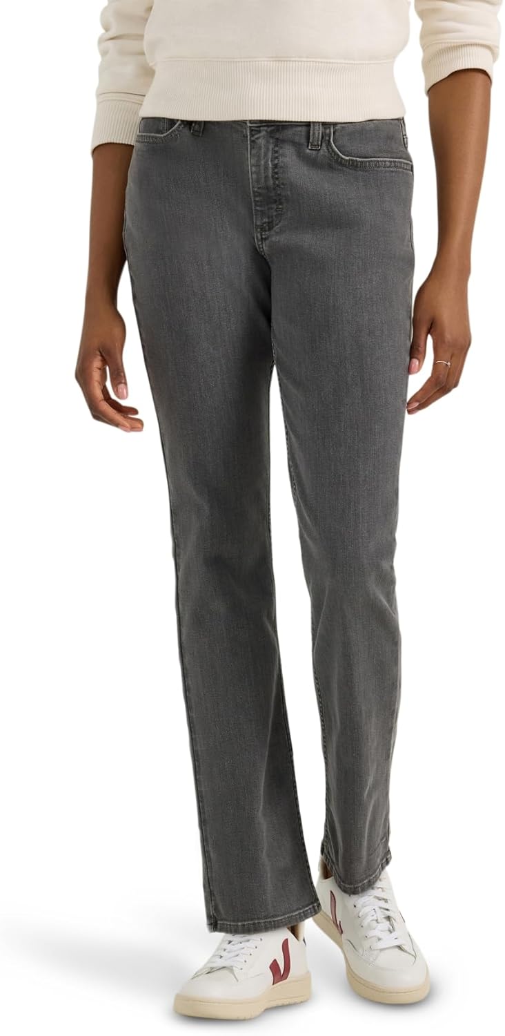 Casual and Lightweight Everyday Wear Women’s Mid Rise Jeans with Straight Leg Cut