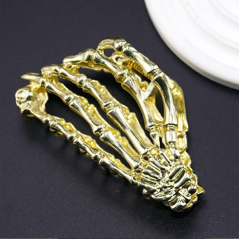 AIUPUOC Black Skeleton Skull Hair Clip