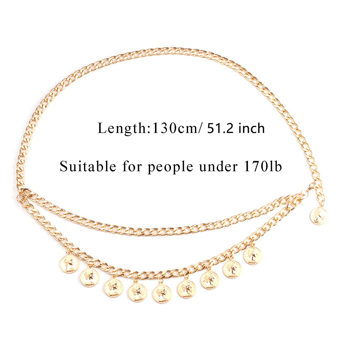 Gold Pirate Waist Chain Belt for Women