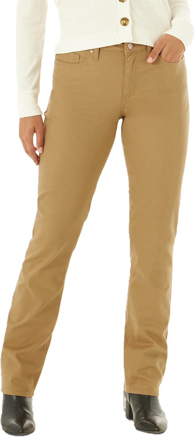 Casual and Lightweight Everyday Wear Women’s Mid Rise Jeans with Straight Leg Cut