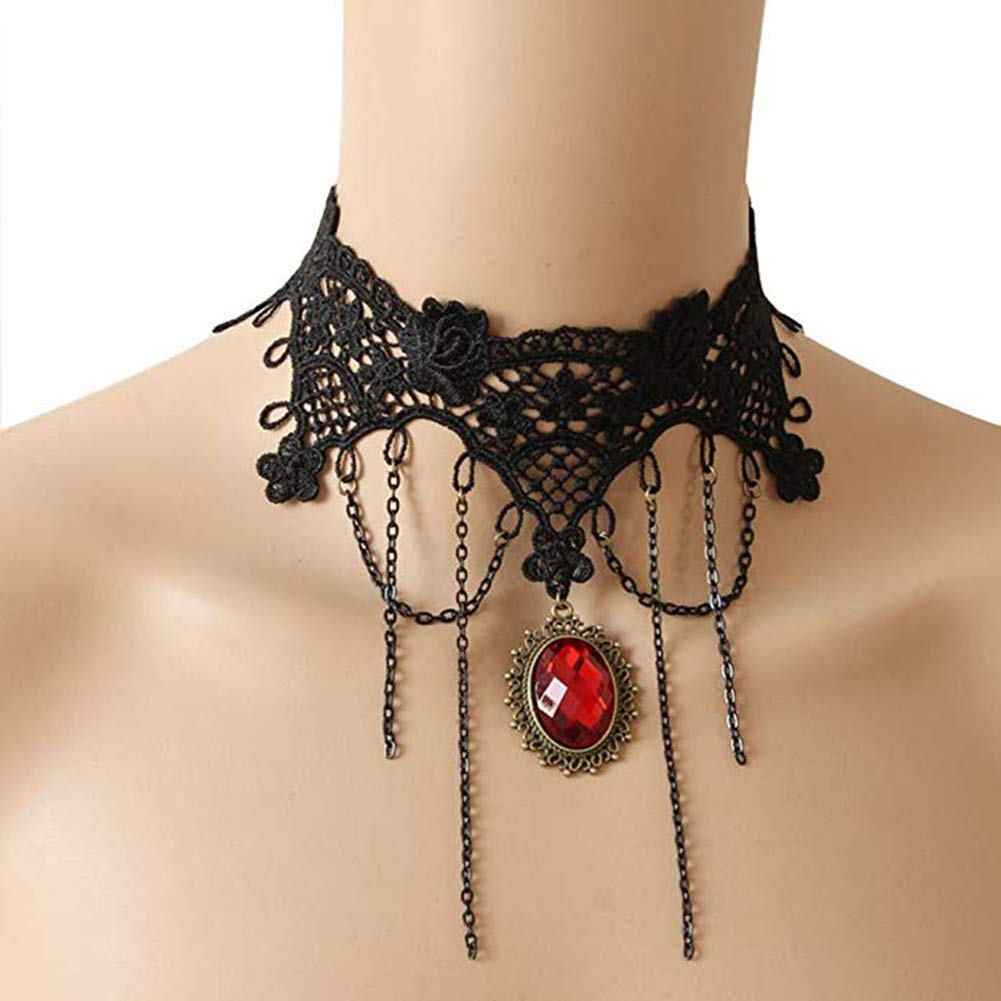 iWenSheng Gothic Lace Choker Necklace
