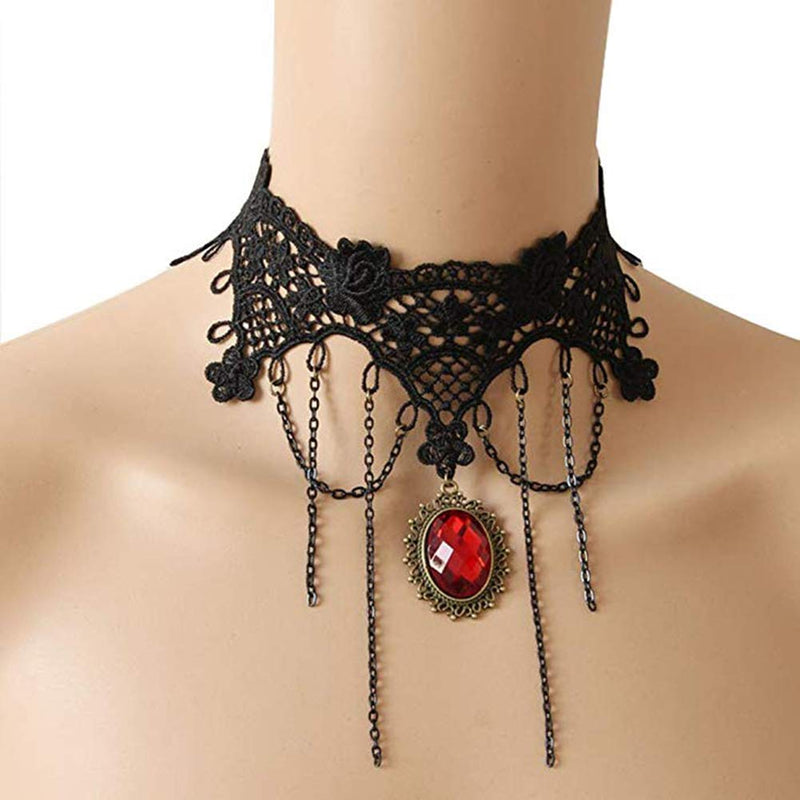 iWenSheng Gothic Lace Choker Necklace