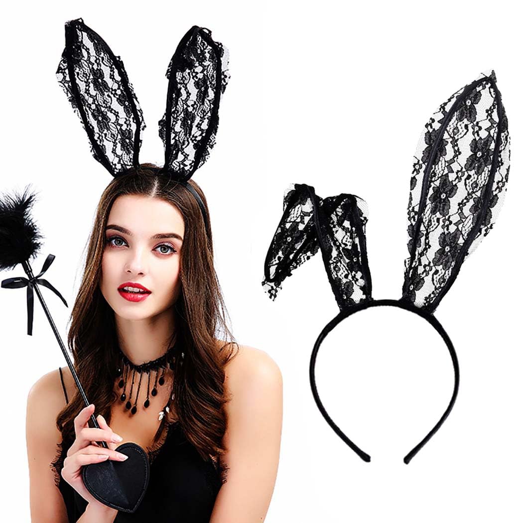 Aceorna Lace Cat & Bunny Ears Headband –