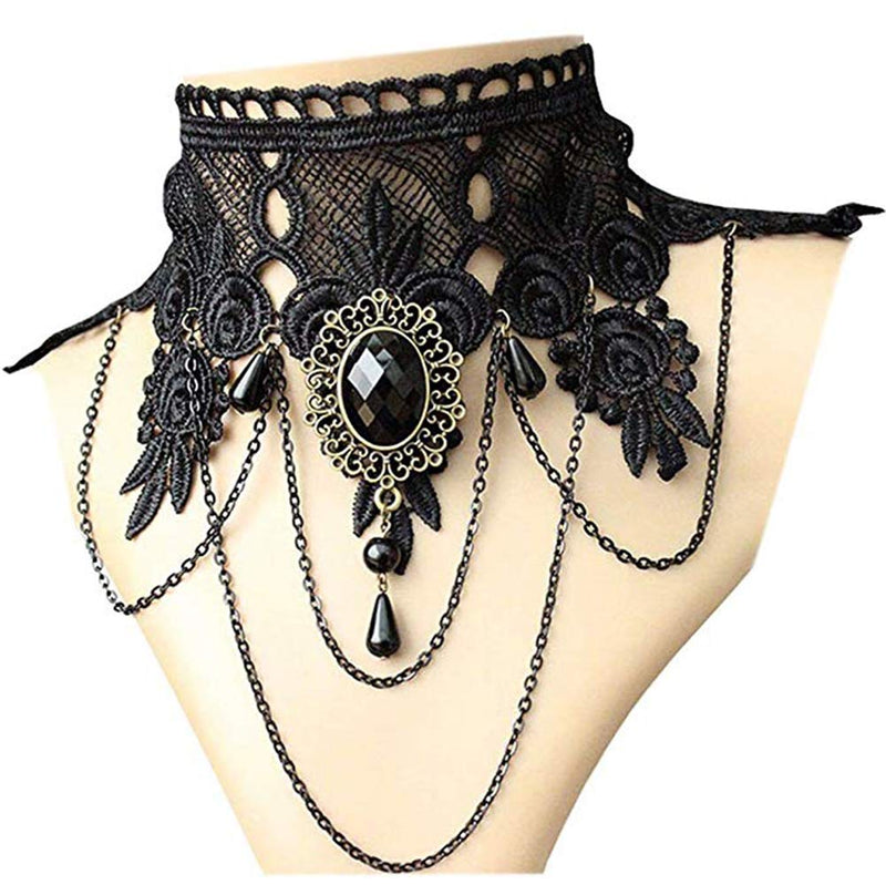 iWenSheng Gothic Lace Choker Necklace