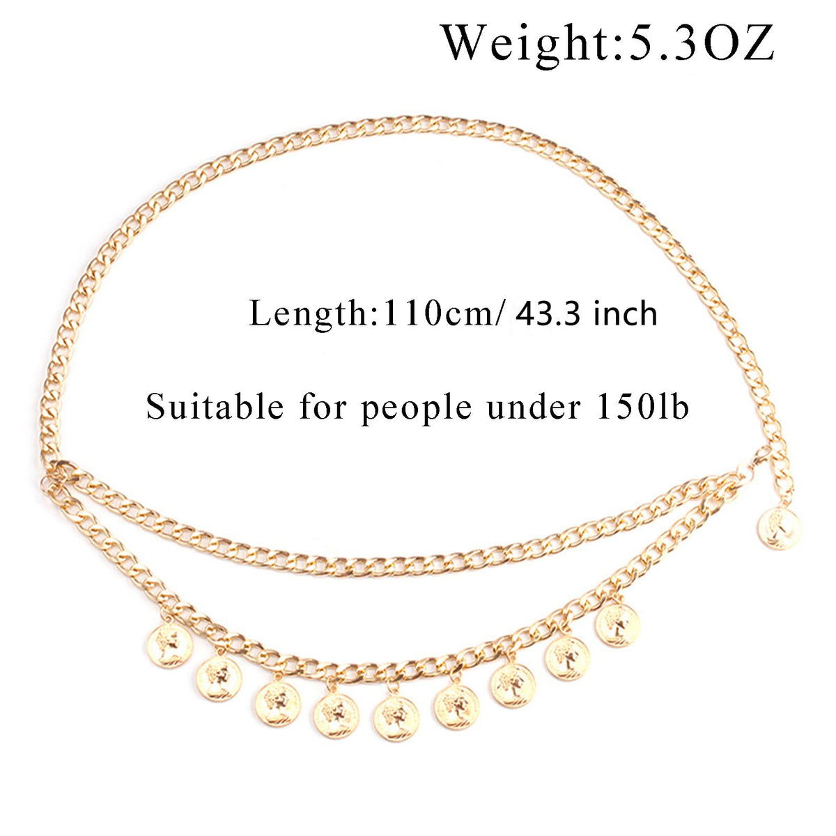 Gold Pirate Waist Chain Belt for Women