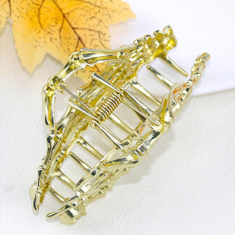 AIUPUOC Black Skeleton Skull Hair Clip