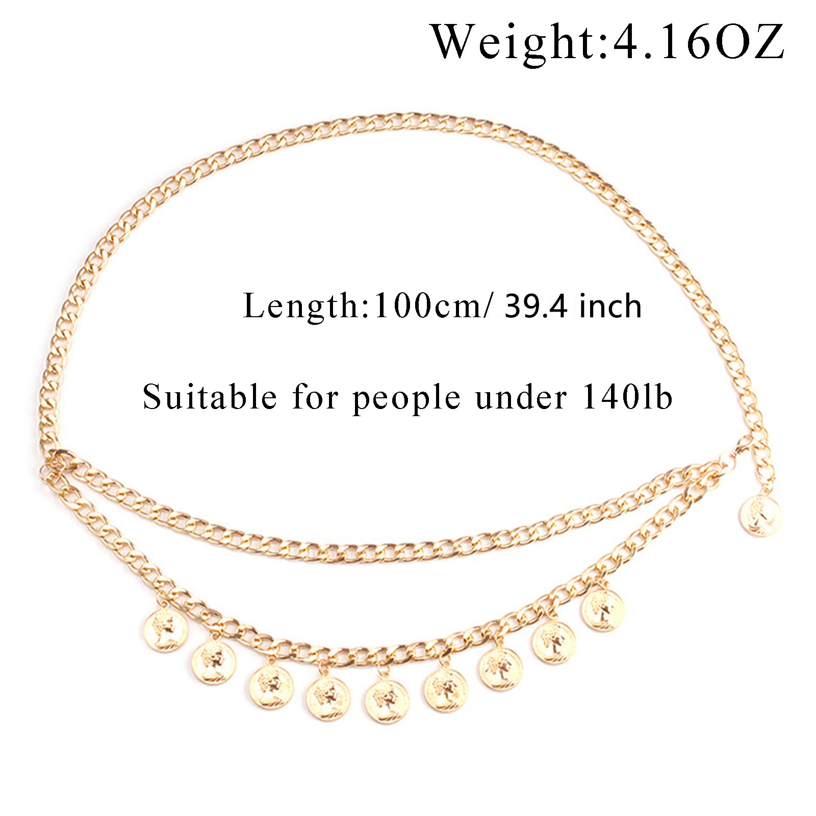 Gold Pirate Waist Chain Belt for Women