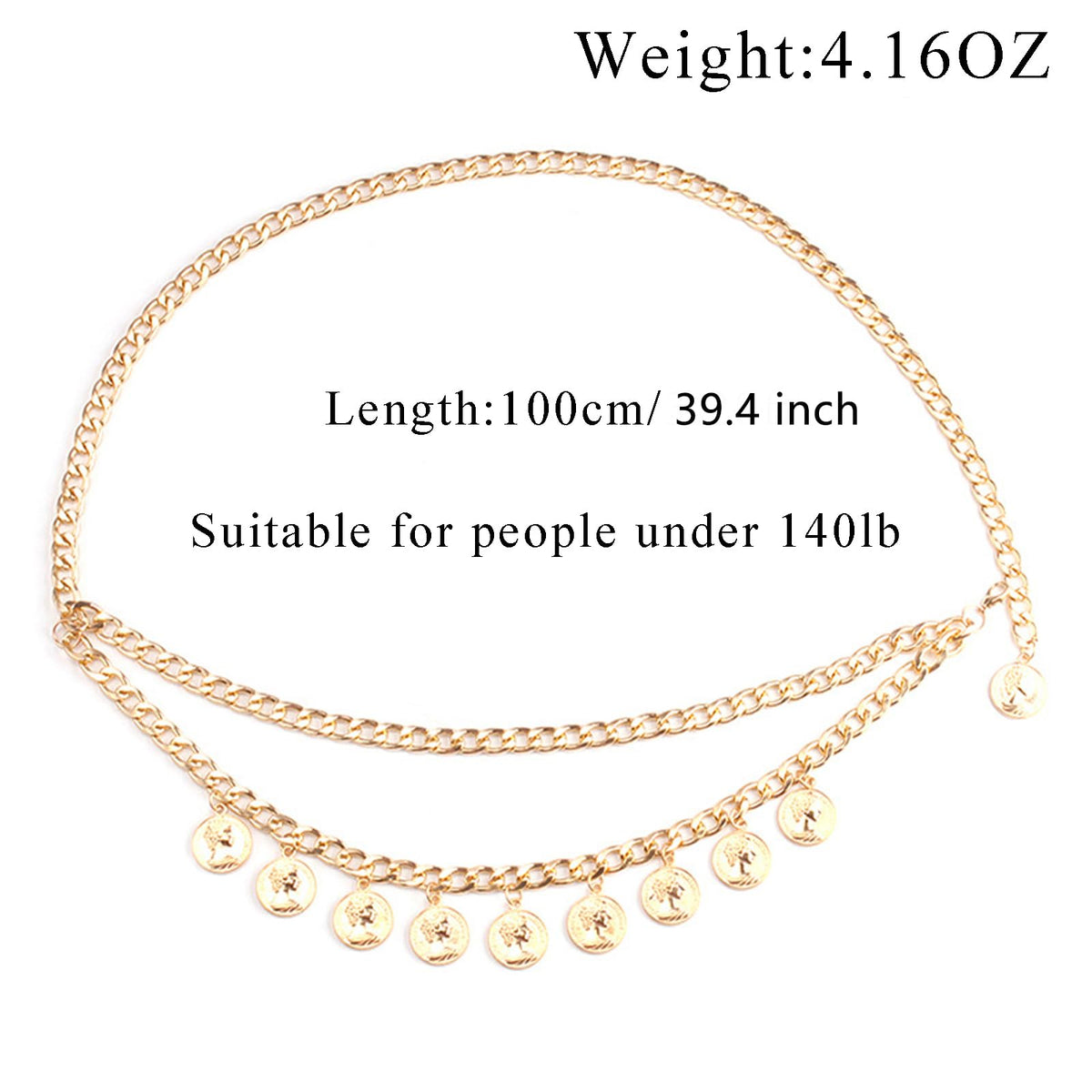 Gold Pirate Waist Chain Belt for Women