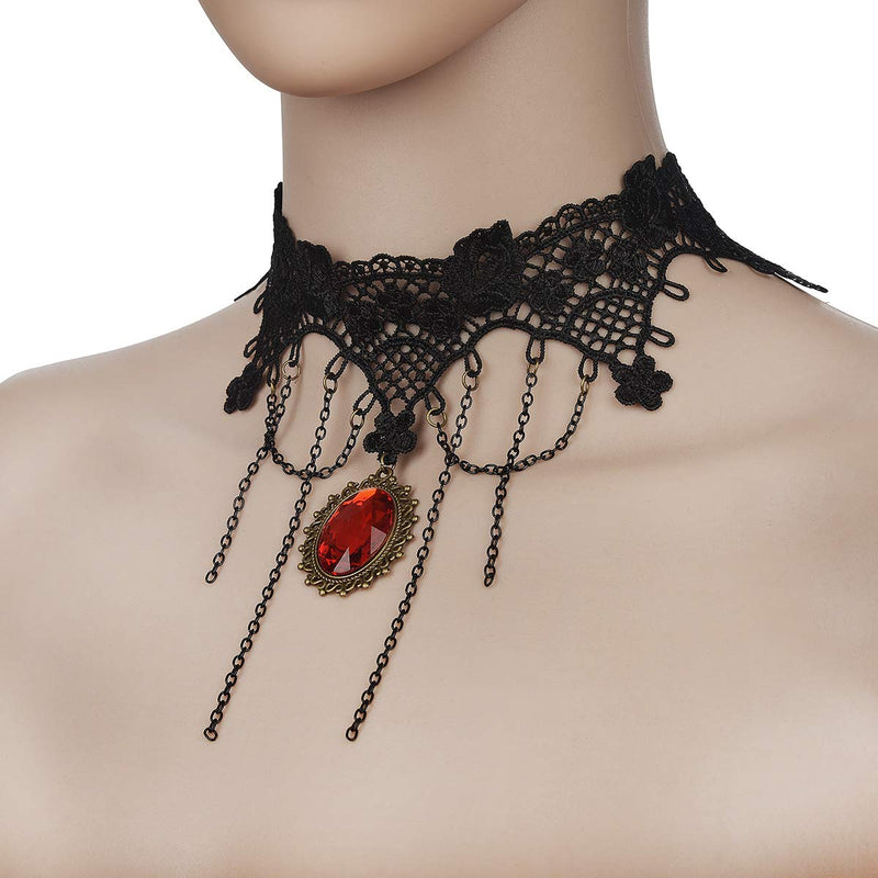 iWenSheng Gothic Lace Choker Necklace