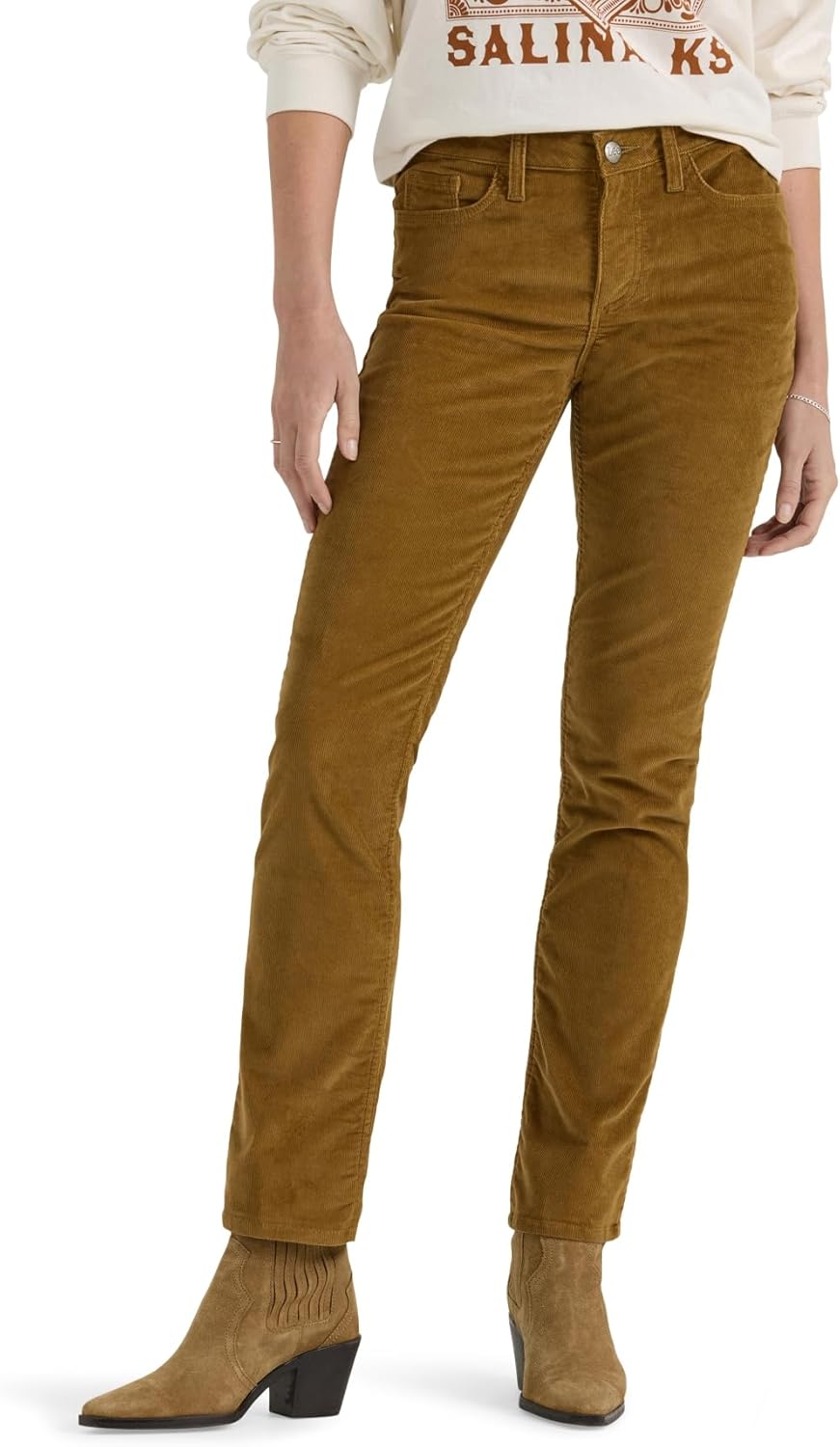 Casual and Lightweight Everyday Wear Women’s Mid Rise Jeans with Straight Leg Cut
