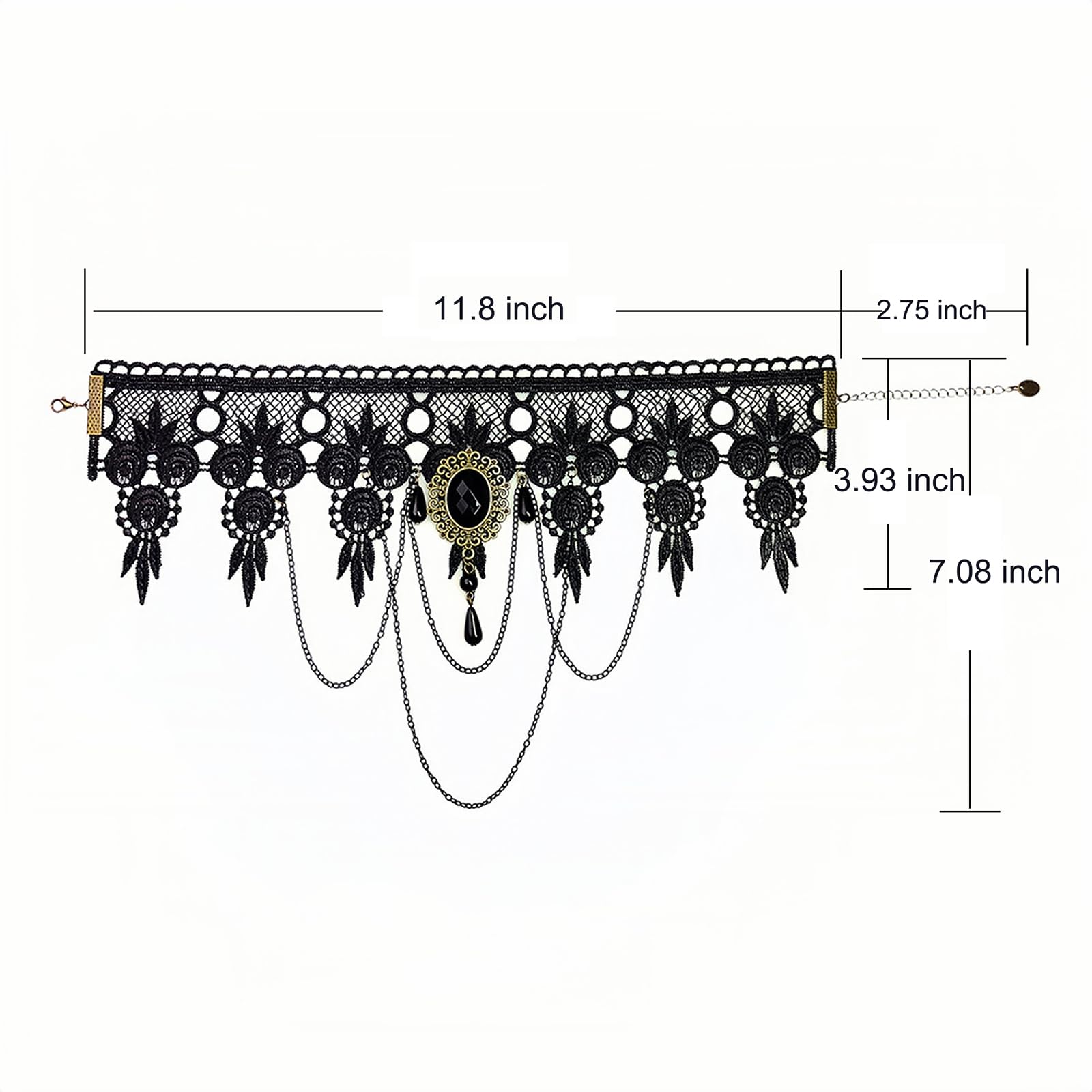 iWenSheng Gothic Lace Choker Necklace