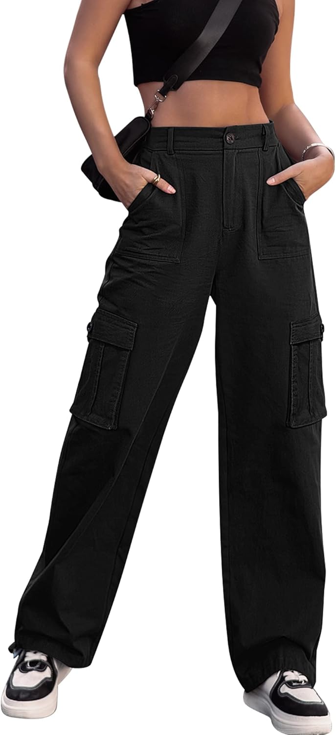 ZMPSIISA Women High Waisted Cargo Pants