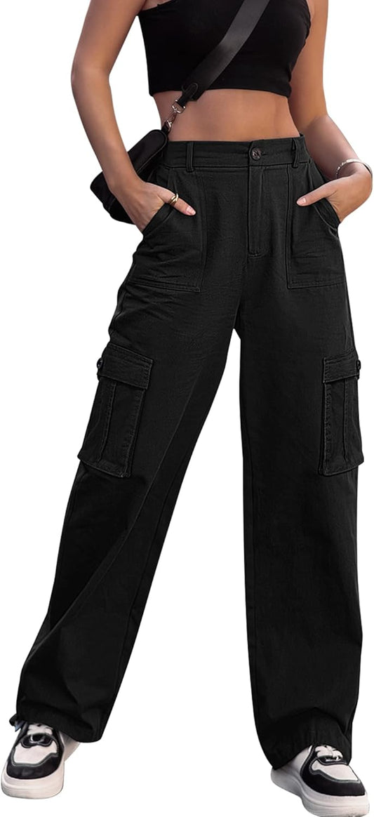 ZMPSIISA Women High Waisted Cargo Pants