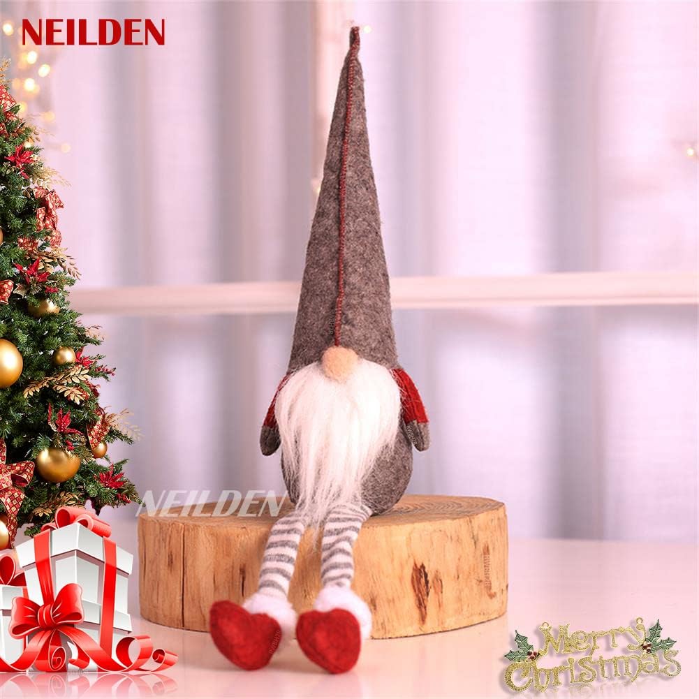 3pcs New Christmas Decoration Long Legs Rudolph Doll Christmas Children Gift Hotel mall Window Decoration