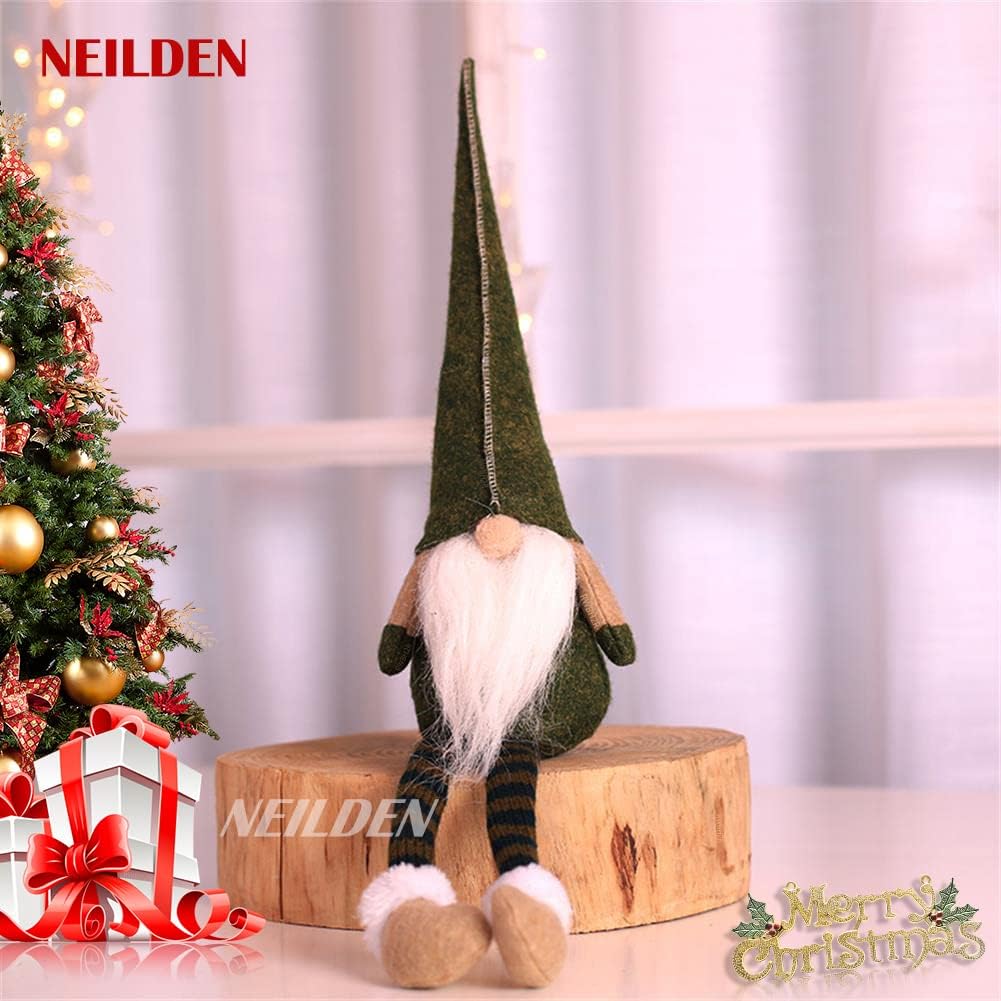 3pcs New Christmas Decoration Long Legs Rudolph Doll Christmas Children Gift Hotel mall Window Decoration