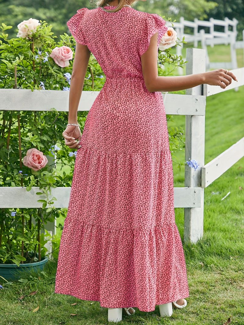 Floral V-Neck Maxi Dress