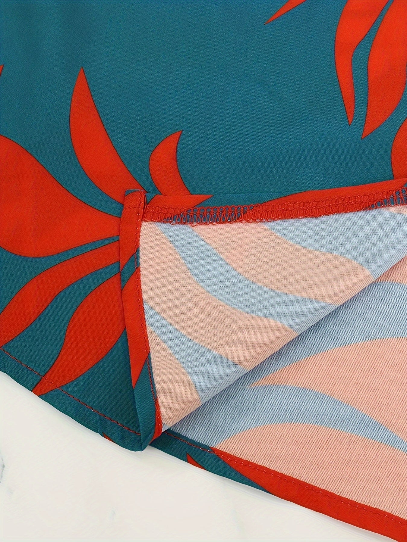 One Shoulder Tropical Print Maxi Dress for Women