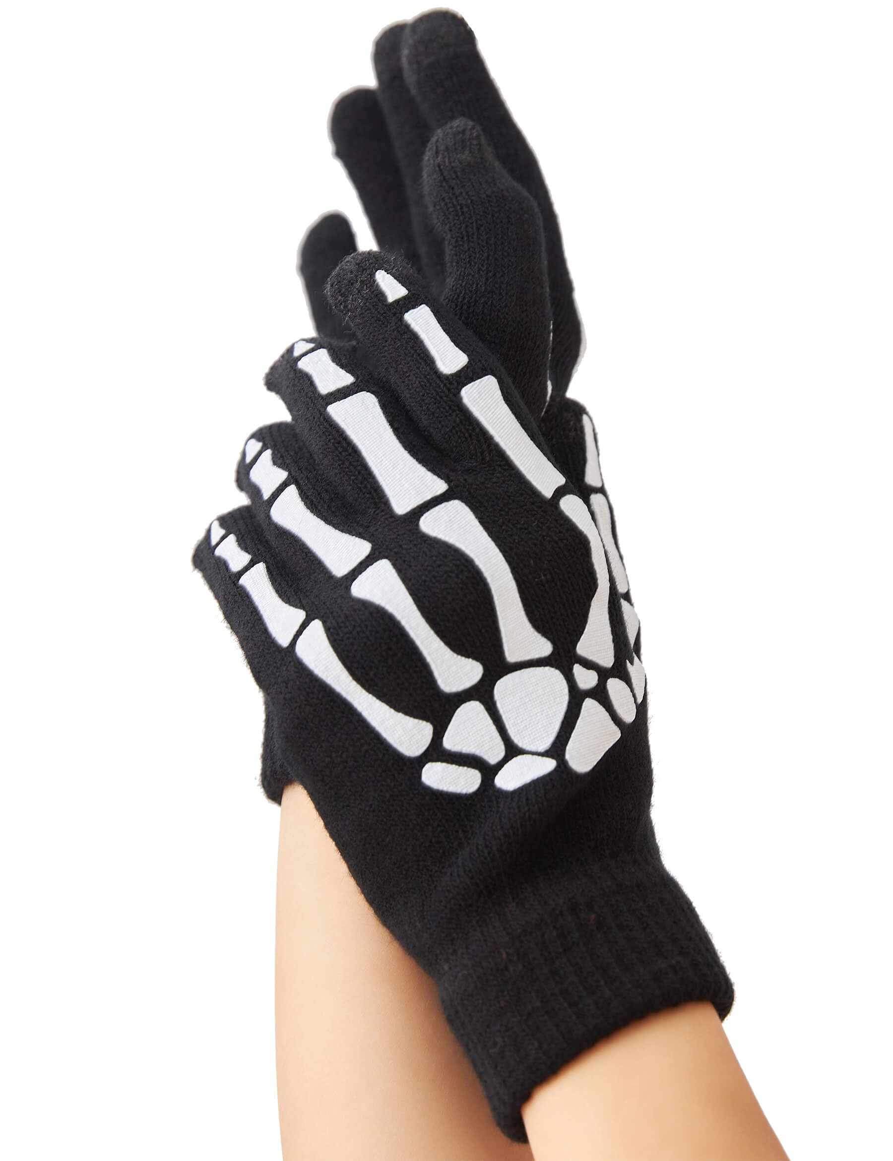 OTPEH Fingerless Skeleton Gloves