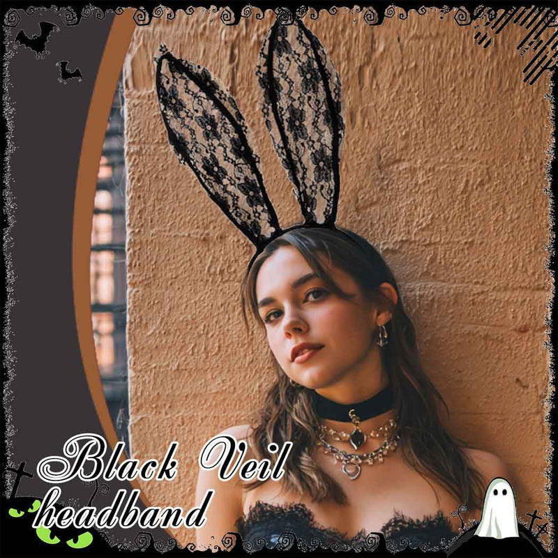 Aceorna Lace Cat & Bunny Ears Headband –