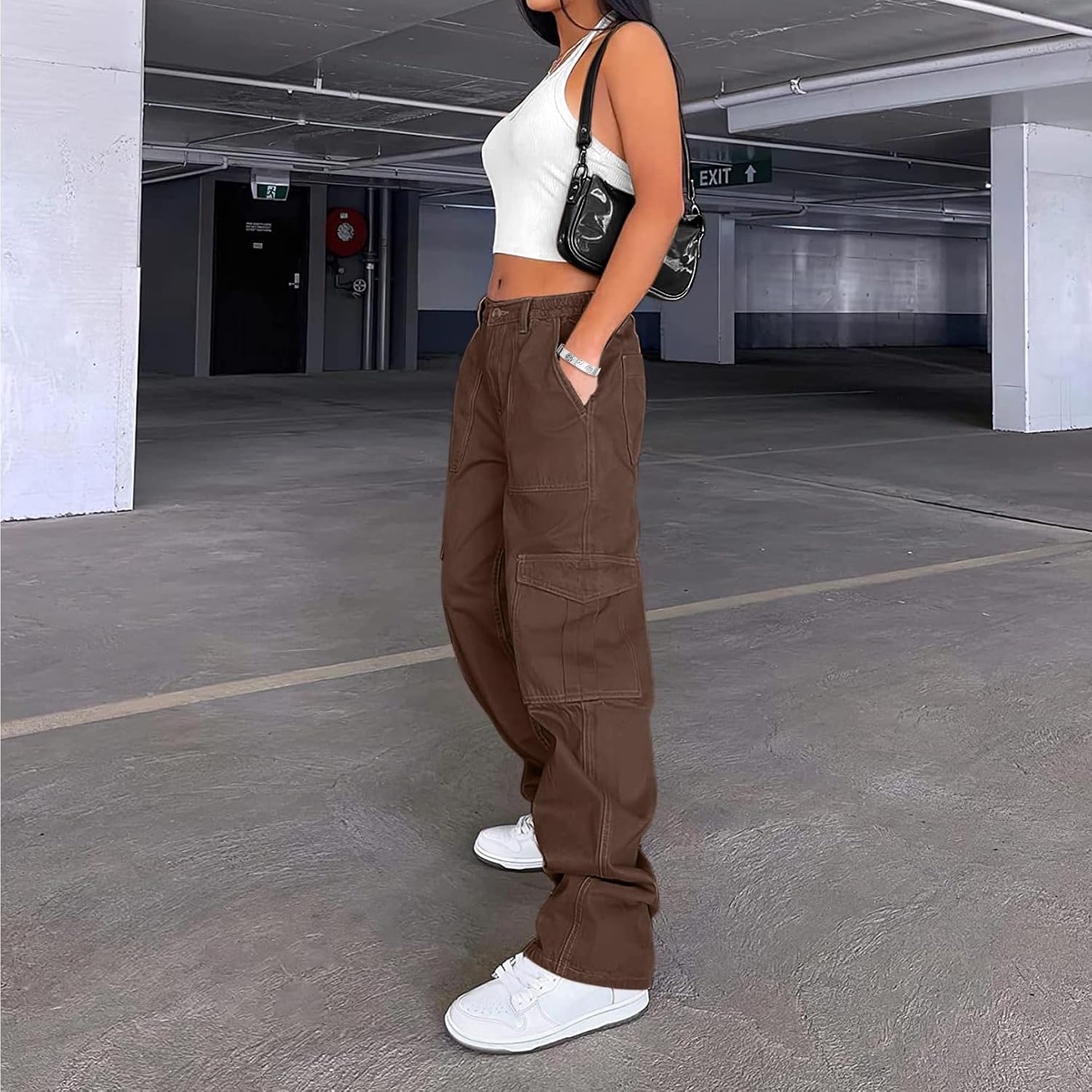 Lepunuo Cargo Pants for Women High Waisted Casual Pants