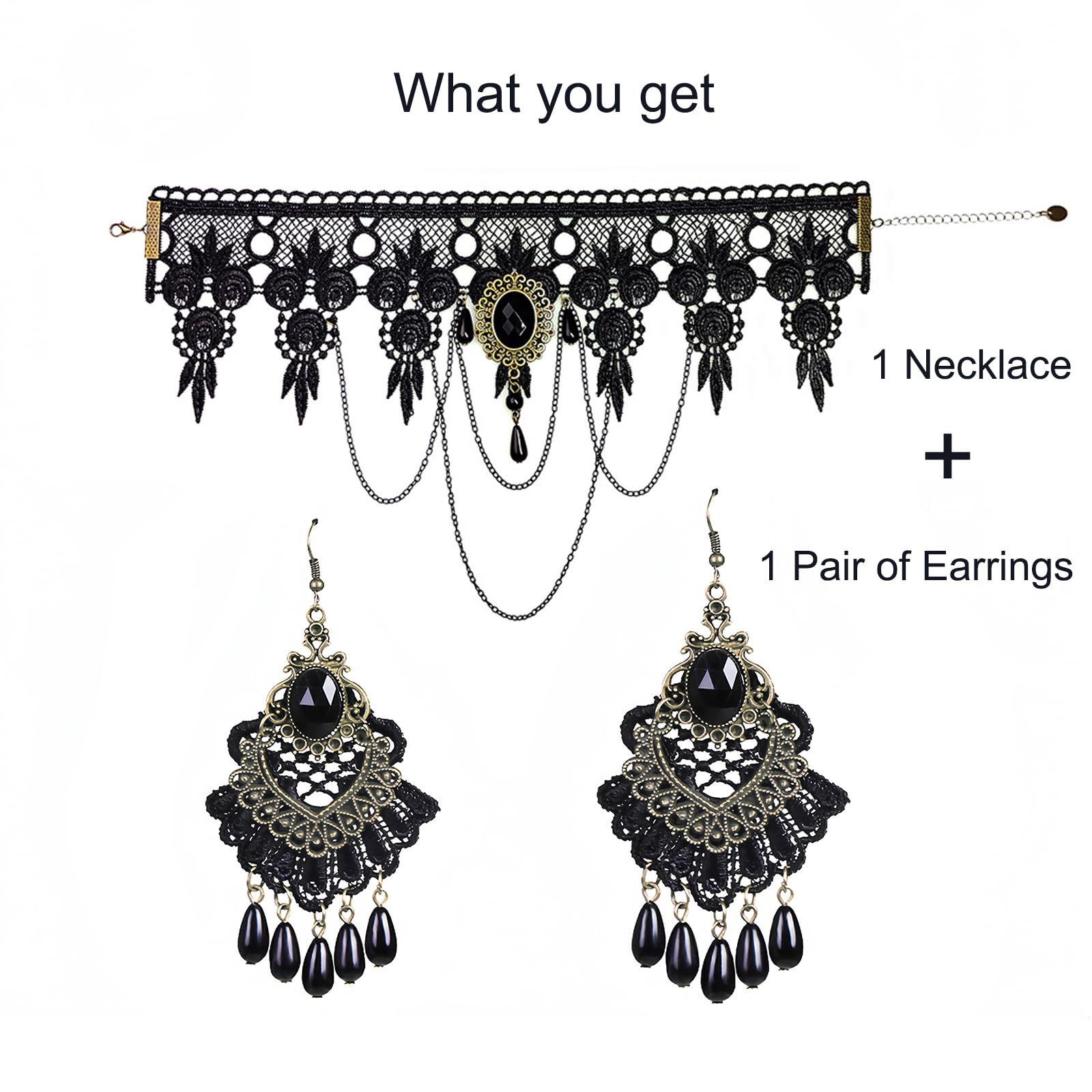iWenSheng Gothic Lace Choker Necklace