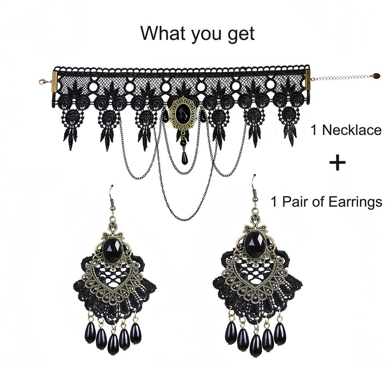 iWenSheng Gothic Lace Choker Necklace