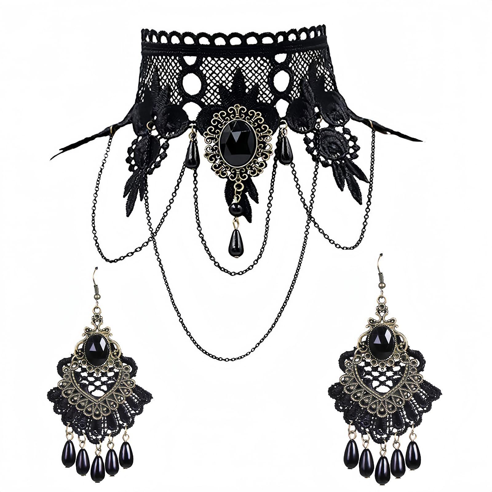 iWenSheng Gothic Lace Choker Necklace