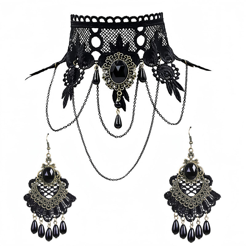 iWenSheng Gothic Lace Choker Necklace