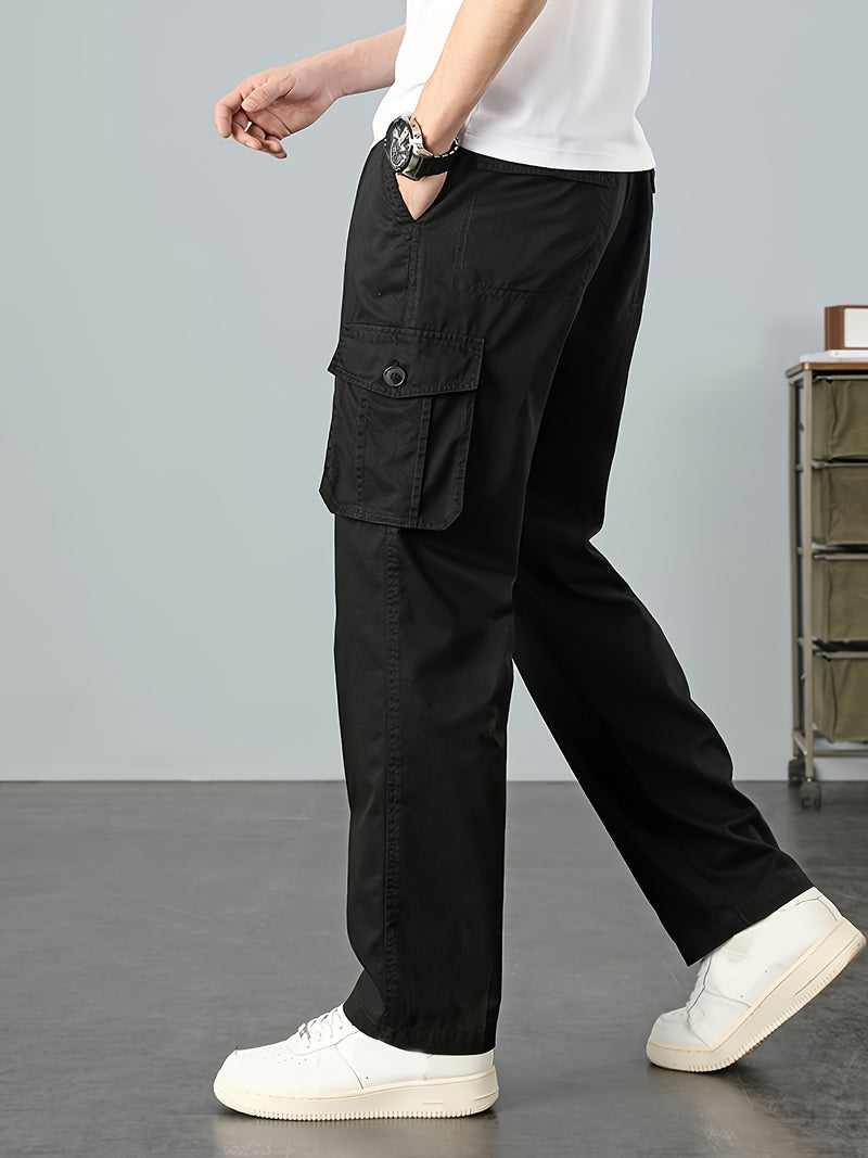 Men's Solid Color Cargo Pants