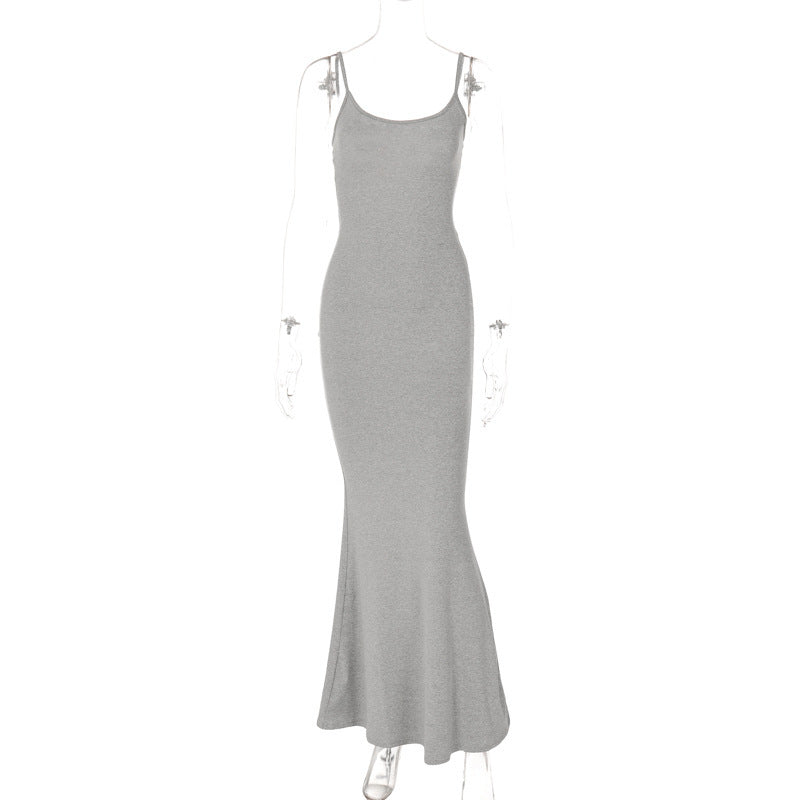 Summer Dresses For Women Sexy Spaghetti Strap Black Long Dress