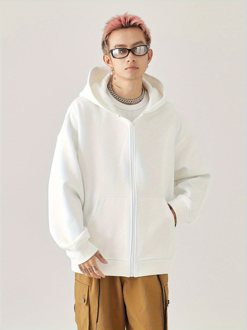 GOLFCROSS Casual Hooded Zip-Up Sweatshirt