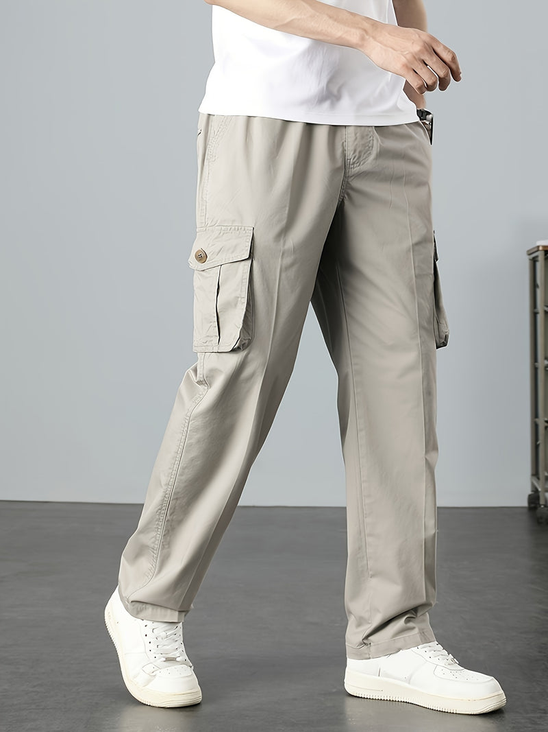 Men's Solid Color Cargo Pants