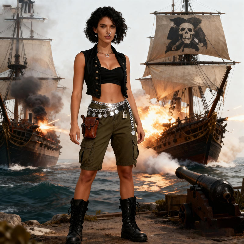 Gold Pirate Waist Chain Belt for Women