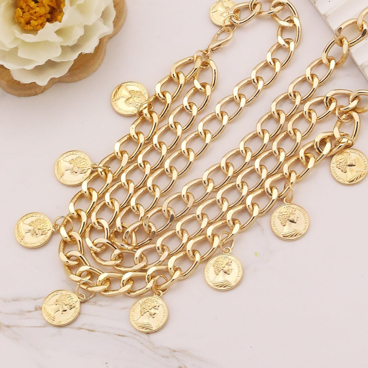 Gold Pirate Waist Chain Belt for Women