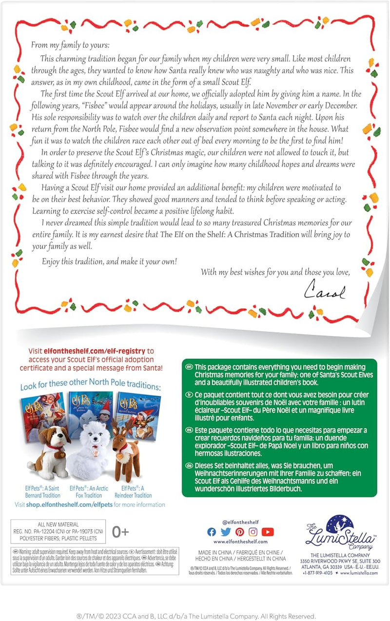 The Elf on the Shelf: A Christmas Tradition - Boy Scout Elf with Blue Eyes - Includes Artfully Illustrated Storybook, Keepsake Box and Official Adoption Certificate