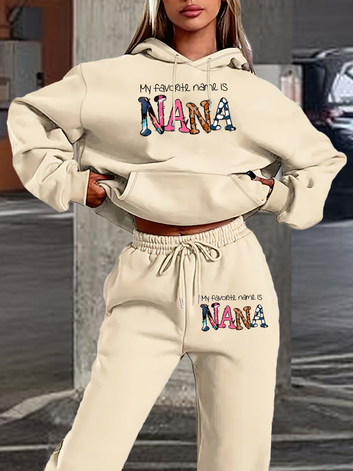 Geo-Chic Hoodie & Pants Set