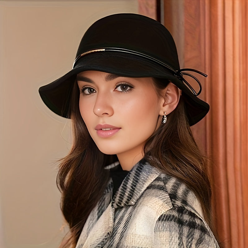 Rolled Brim Bucket Hat for Women